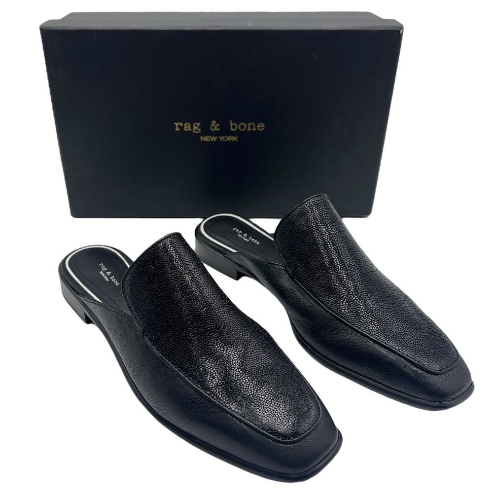 rag & bone Black Aslen Loafer Mule Size 8.5